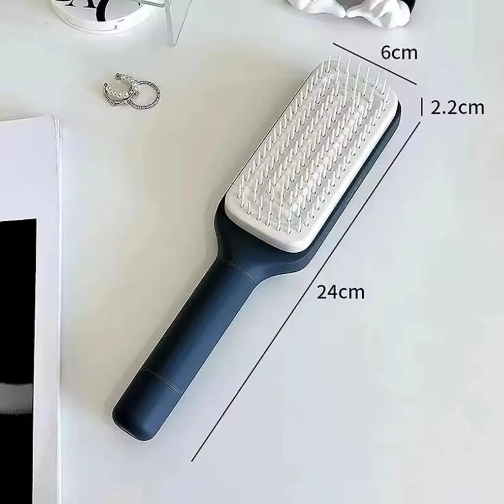 Self-Cleaning Hairbrush: Scalp Massage, Anti-Static Detangling
