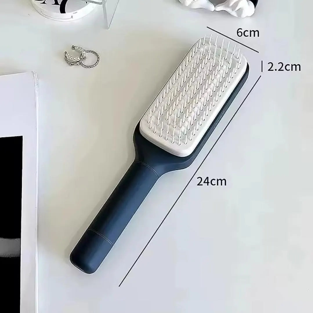 Self-Cleaning Hairbrush: Scalp Massage, Anti-Static Detangling